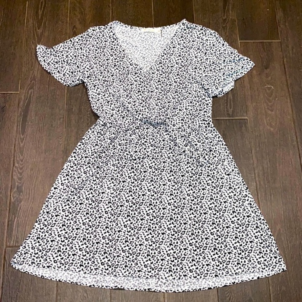 Andree by unit leopard dress with tie waist